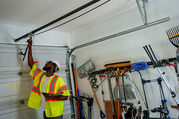 Professional Garage Door Maintenance technician working in North Massapequa, NY